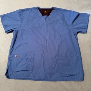Carhartt Ripstop Blue Scrub Shirt XL